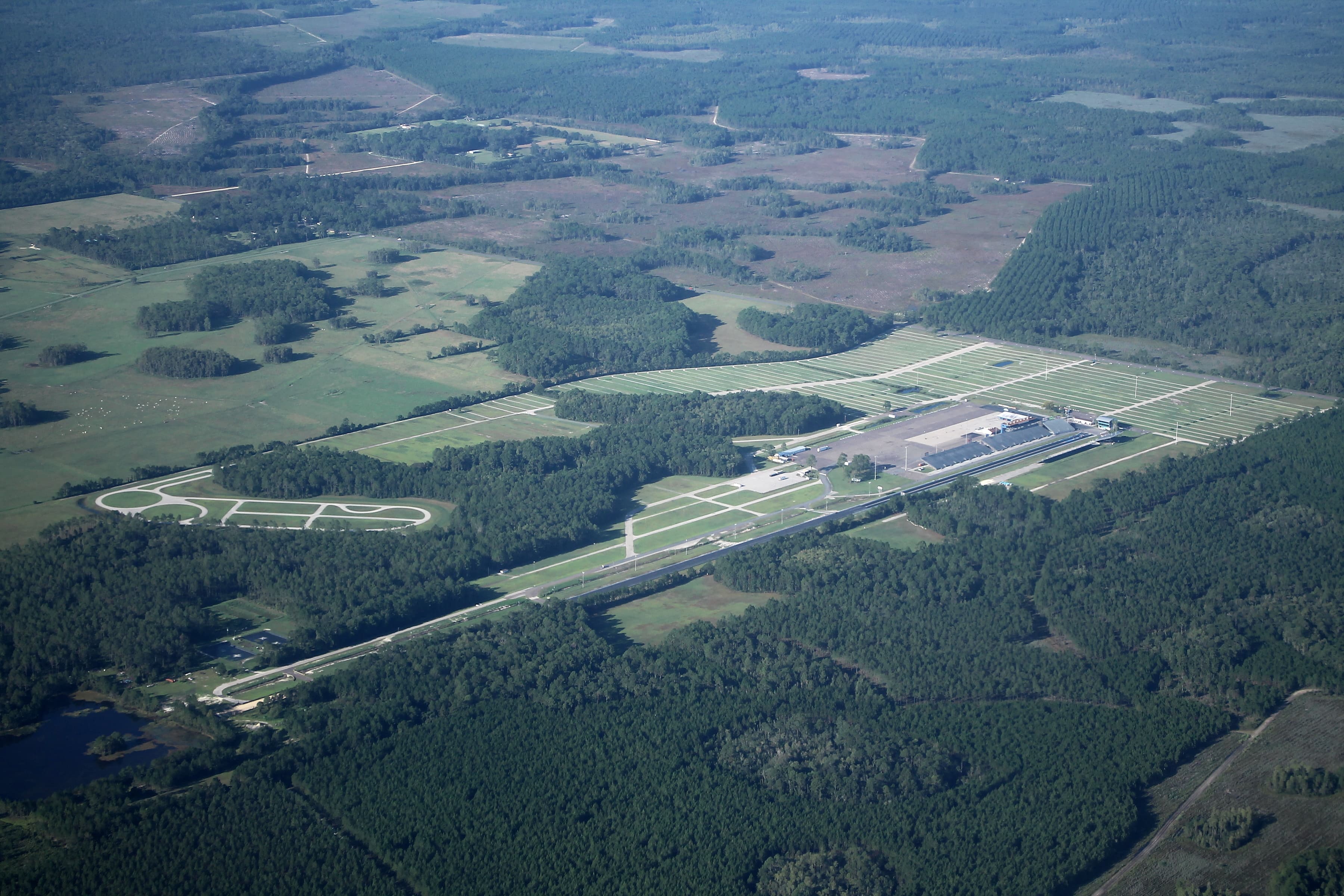 Gainesville Raceway aerial — home of the NHRA Gatornationals